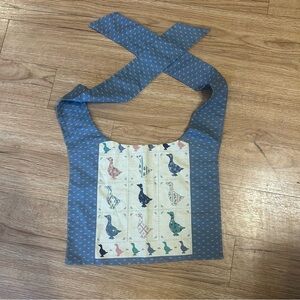 Vintage handmade goose waist tie apron or baby bib